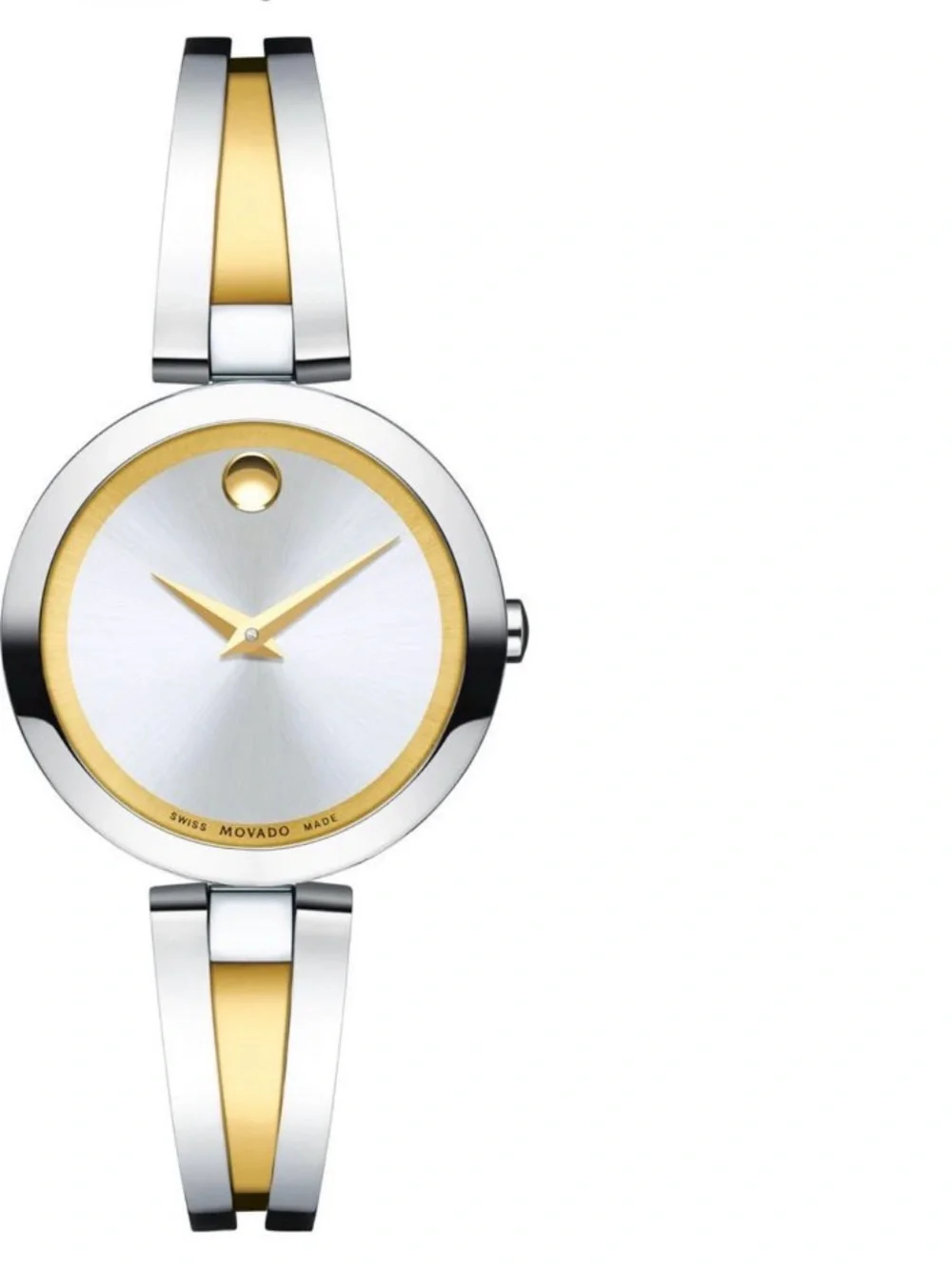 Movado Two-Tone Gold and Silver Women's Bangle Watch